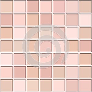 Abstract seamless pattern of rose gold ceramic wall tiles.Design geometric mosaic texture for the decoration of the living room, v