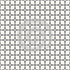 Abstract seamless pattern of ÃÂrosses with rounded corners and d