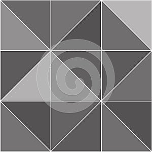 Abstract Seamless Pattern. Seamless Pattern with Triangles. Black and white pattern with rhombus, lines and dots. Vector