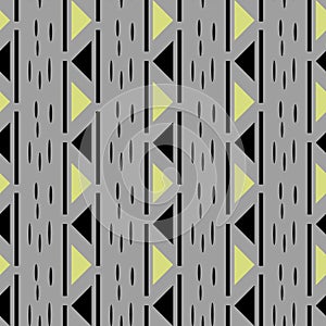 Abstract Seamless Pattern. Seamless Pattern with Triangles. Gold black and white triangle Pattern . Vector illustration