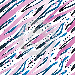Abstract seamless pattern with sinuous diagonal lines