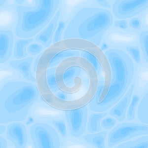 Abstract seamless pattern of soft formless structures in light blue colors