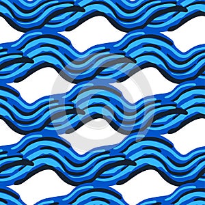 Abstract seamless pattern of swa wavy elements photo