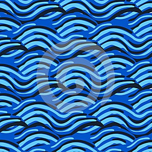 Abstract seamless pattern of swa wavy elements photo
