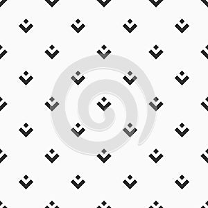 Abstract seamless pattern of symmetrically arranged rhombuses and rectangular elements.