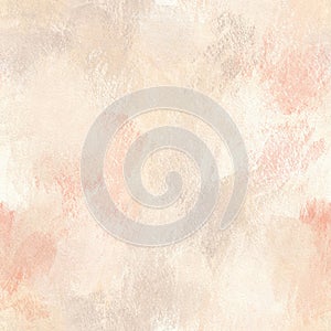 Abstract seamless pattern texture of beige and pink colors. Hand drawn acrylic illustration. Texture for print, fabric