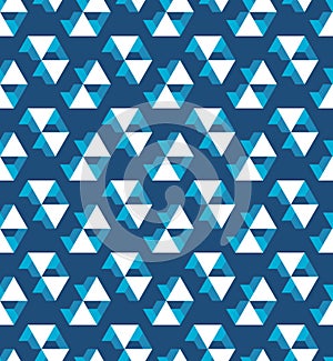 Abstract seamless pattern of triangles. Geometric structure.