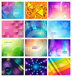 Abstract seamless pattern vector modern abstraction and textured geometric background set of abstracted futuristic