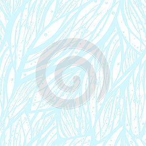 Abstract seamless pattern with water, flower, wind or floral elements