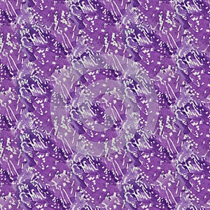 abstract seamless pattern with watercolor stains in purple colors