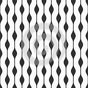 Abstract seamless pattern with wavy stripes. Modern stylish texture. Thickening monochrome bands.