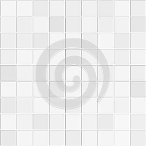 Abstract seamless pattern of white ceramic wall tiles.Design geometric mosaic texture for the decoration of the kitchen room, vect