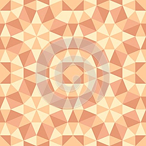 Abstract seamless pattern of wooden multi-coloured triangles and squares. Mosaic or parquet. Vector design