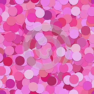 Abstract seamless random dot pattern background - vector graphic from pink circle