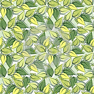 Abstract seamless spring pattern
