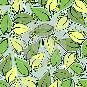 Abstract seamless spring pattern