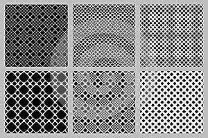 Abstract seamless square pattern background set