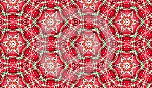 Abstract seamless texture from a photo of red green textile