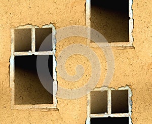 Abstract seamless texture walls with a window