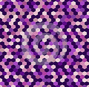 Abstract seamless tile pixel art vector pattern in violet. Mosaic seamless colorful bright vector background.