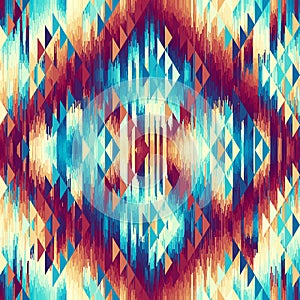 Geometric abstract grunge vintage pattern. Aztec style. Seamless vector image.
