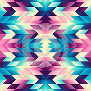 Geometric abstract triangles pattern. Aztec geometric style. Seamless vector image.