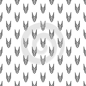 Abstract Seamless V shaping Curvey Pattern Repeated Design On White Background photo