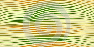 Abstract seamless vector pattern of blending lines. Green and yellow colors. Waves. Optical illusion