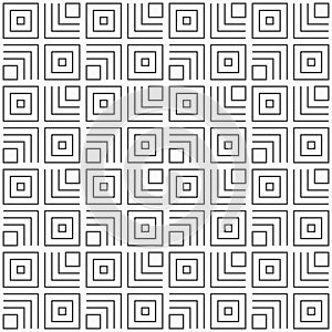 Abstract seamless vector pattern. Repeating geometric squares, lattice background