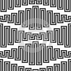 Abstract seamless vector pattern. Zigzag lines