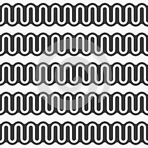 Abstract seamless vector pattern. Zigzag lines