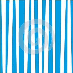 Abstract seamless vertical blue and white striped pattern.