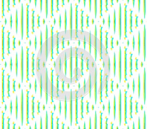 Abstract seamless white background with yellow and green lines and squares