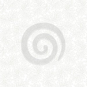 abstract seamless white and grey floral pattern