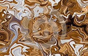 Abstract seamless zigzag pattern background with waves in brown tones. Artistic image processing created by red oak leaf
