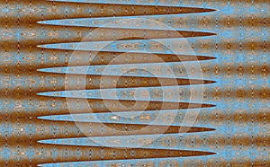 Abstract seamless zigzag pattern with waves in brown and blue colors. Artistic image processing created by flowers photo