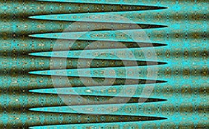 Abstract seamless zigzag pattern with waves in green and blue colors. Artistic image processing created by flowers photo