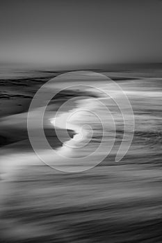 Abstract seascape blur in black and white