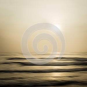 Abstract seascape with blurred panning motion background