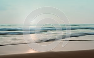 An abstract seascape with blurred panning motion background