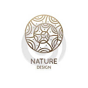 Abstract seashell round simple logo