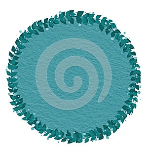 Abstract seaweed with bubble wreath banner for decoration on marinelife and aquatic plant photo