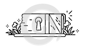 Abstract Secure Data Box or Encrypted Container Icon, vector design Generative AI