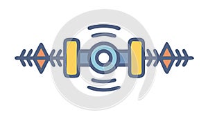 Abstract Secure Data Connection, Cybersecurity, vector design Generative AI