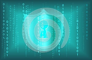 Abstract security key cyber digital data technology network background