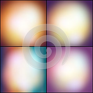 Abstract set of multicolored backgrounds,