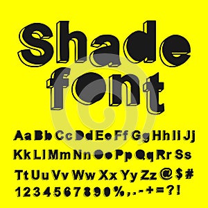 Abstract shade font