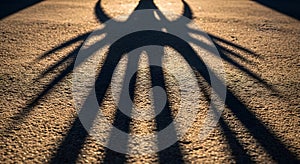 Abstract Shadow Figure on Pavement