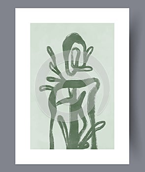 Abstract shambolic lines wall art print