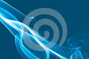 Abstract shape of Blue smoke waves